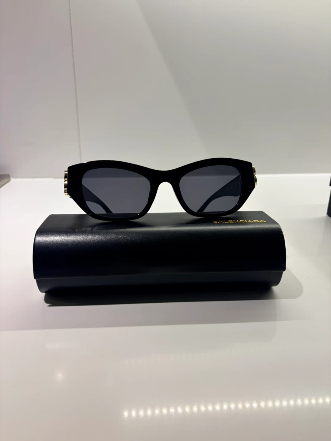 Balenciaga Black Sunglasses with Case - photo 2