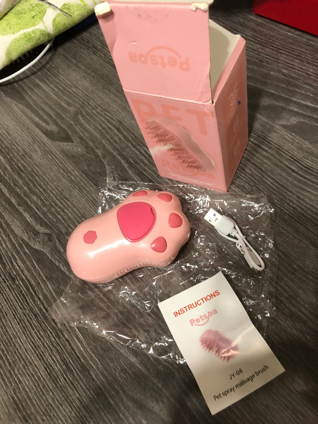 NEW- Petspa Spray Massage Brush - Pink - photo 3