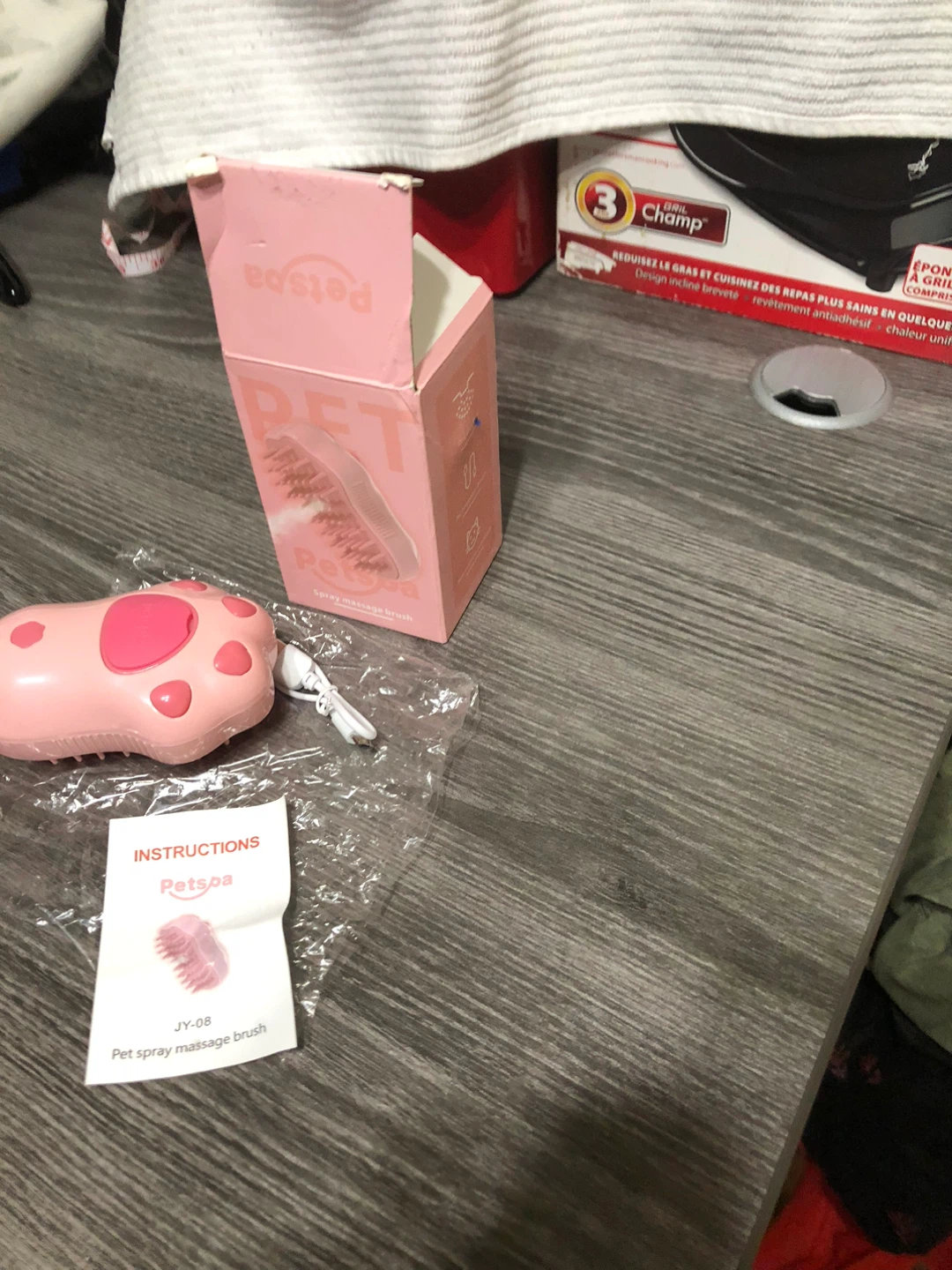 NEW- Petspa Spray Massage Brush - Pink - photo 4