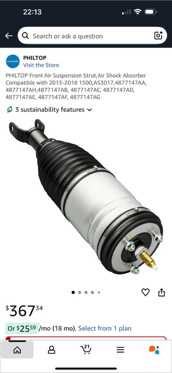 RAM 1500 Front Air Suspension Strut – PHILTOP AS3017 | OPEN BOX - photo 4