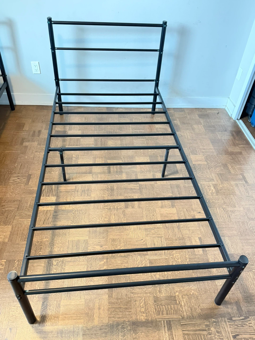 White Metal Twin Bed Frame - photo 2