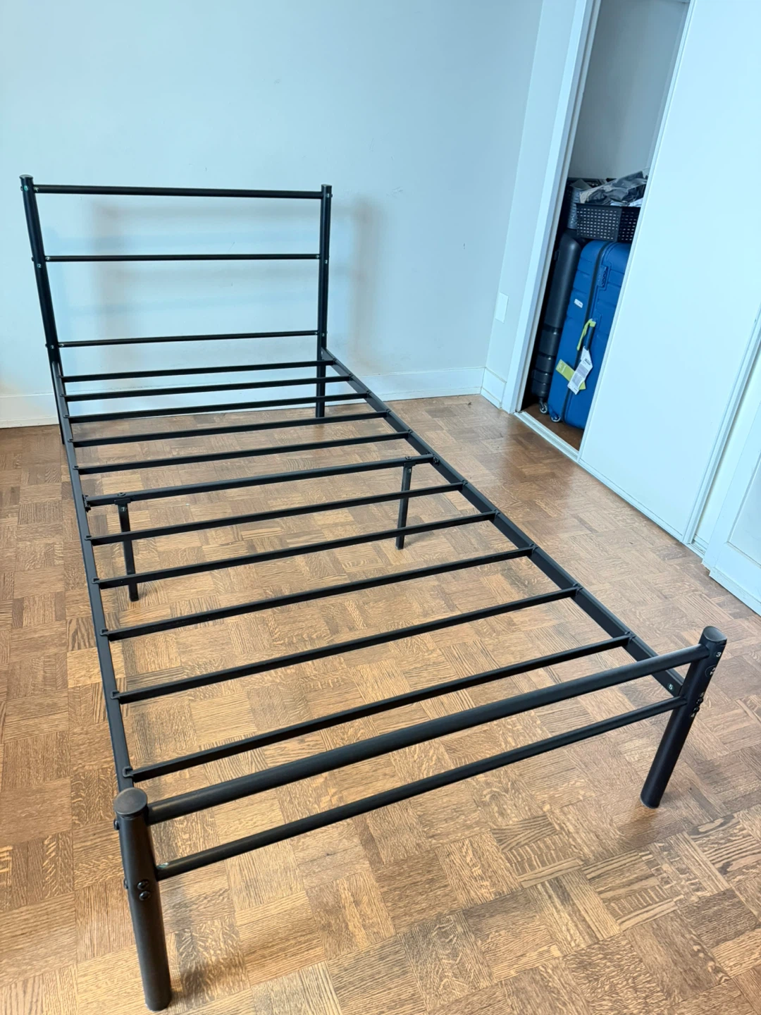 White Metal Twin Bed Frame