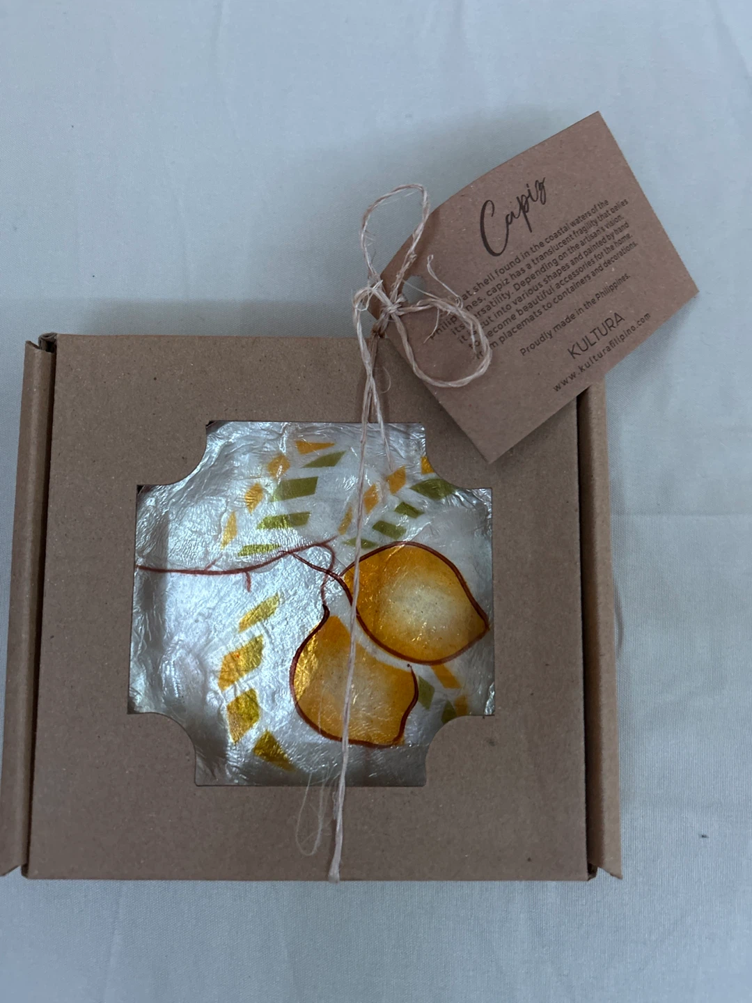 🧡  Capiz Shell Coasters (Set of 4)