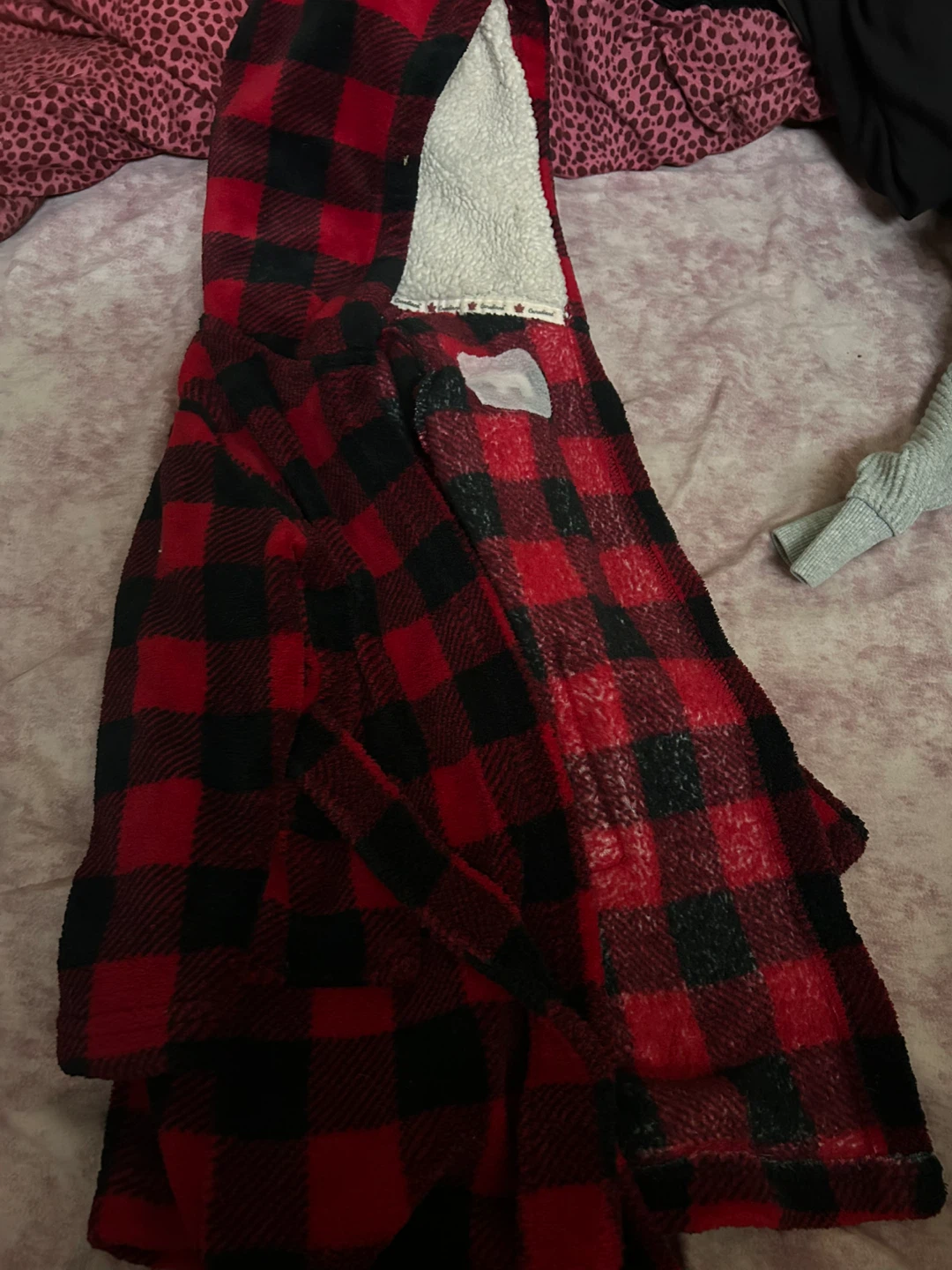 Red & Black Buffalo Check Robe size 3T