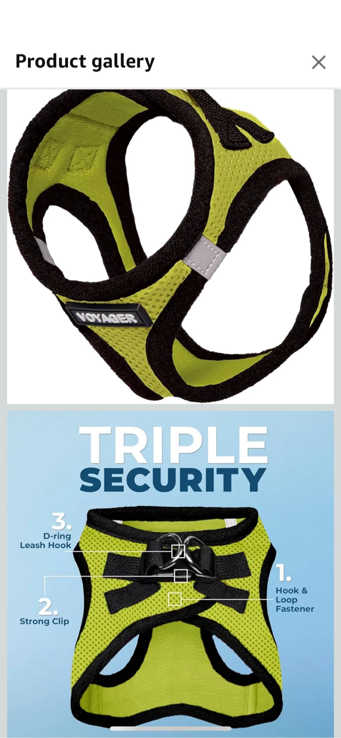 NEW-Voyager Lime Green Dog Harness! - photo 4
