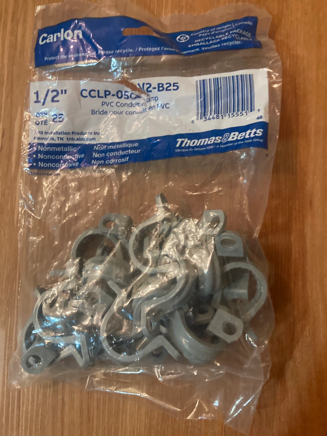 Carlon 1/2" PVC Conduit Clamp