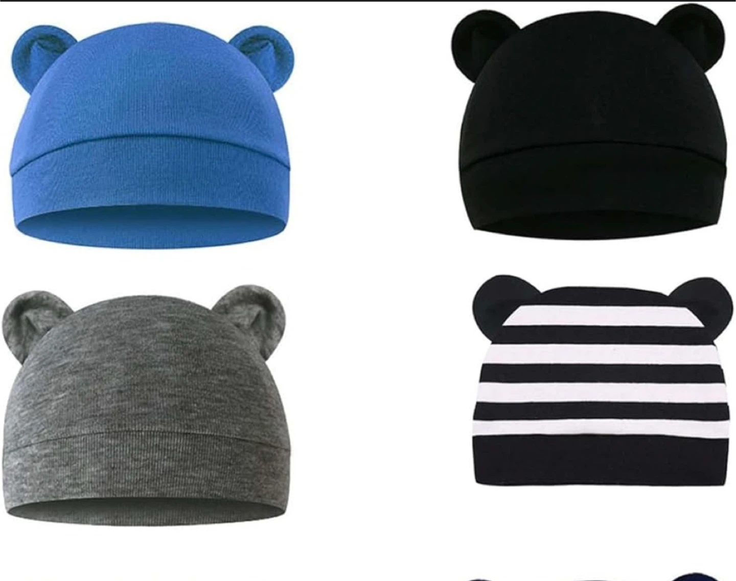 Infants Baby caps with Ears - Assorted Colors