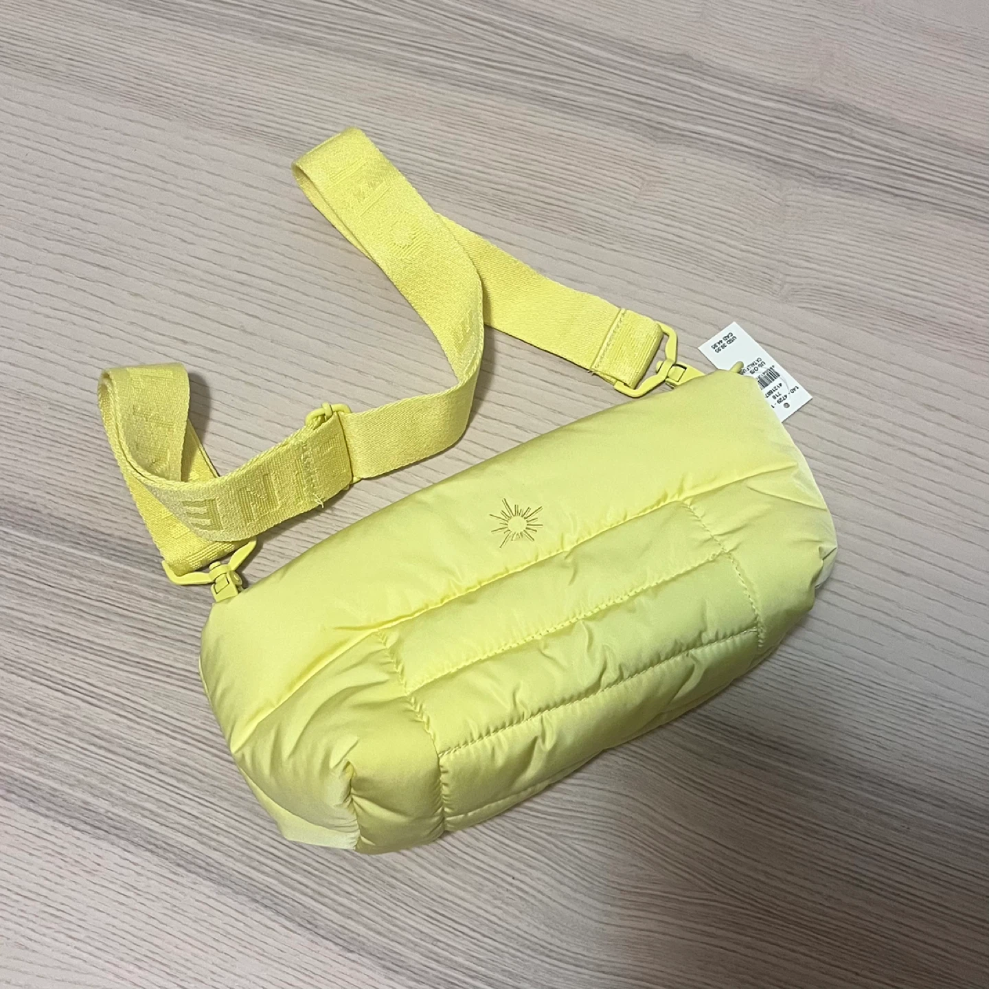 Aerie Yellow Puffer Sling Bag