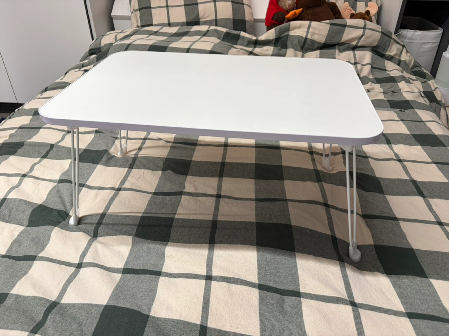 Foldable Bed Desk - White