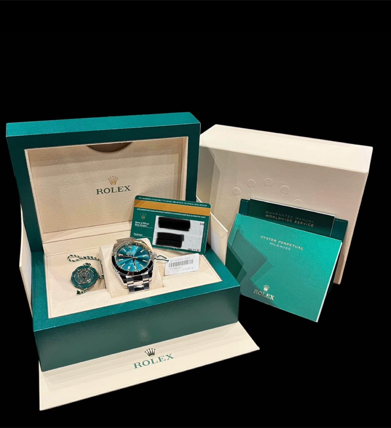 Rolex Milgauss Blue Dial 2019 Complete set