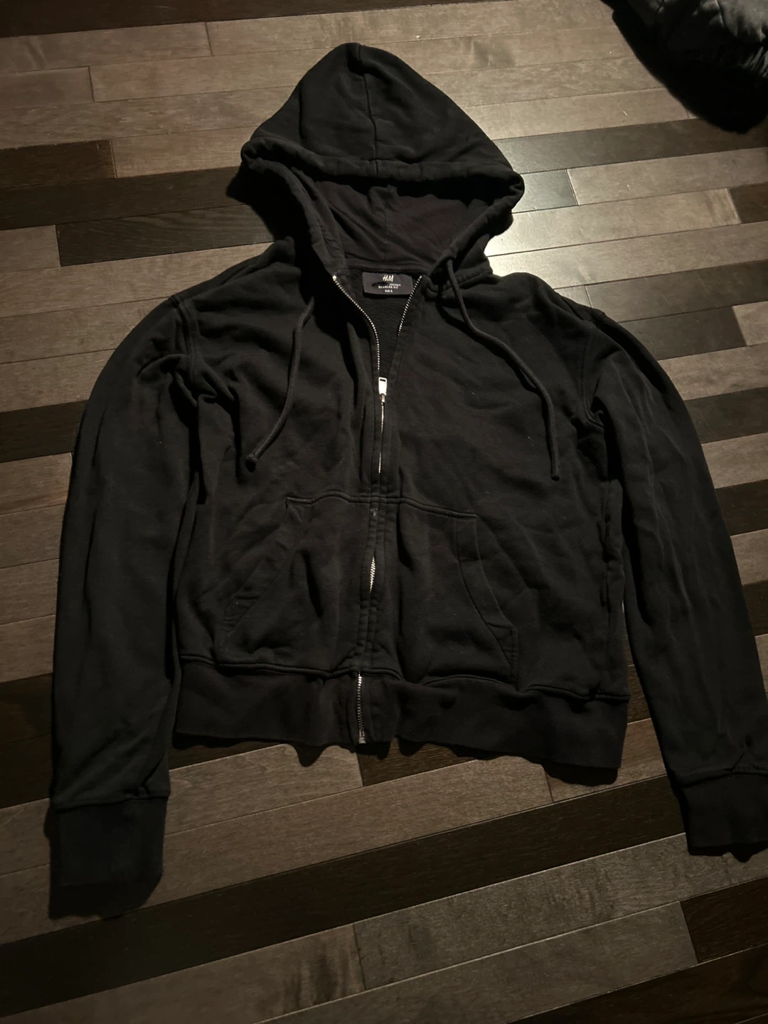 H&M Black Zip-Up Hoodie