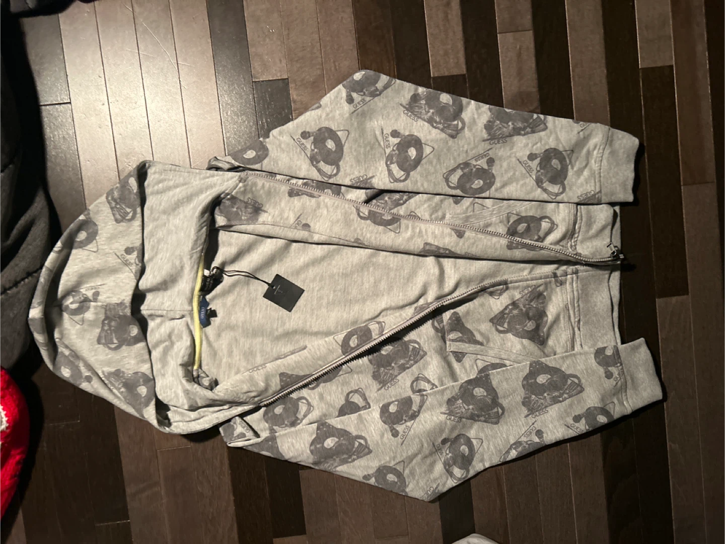 Guess LS Print Hoodie - Size small