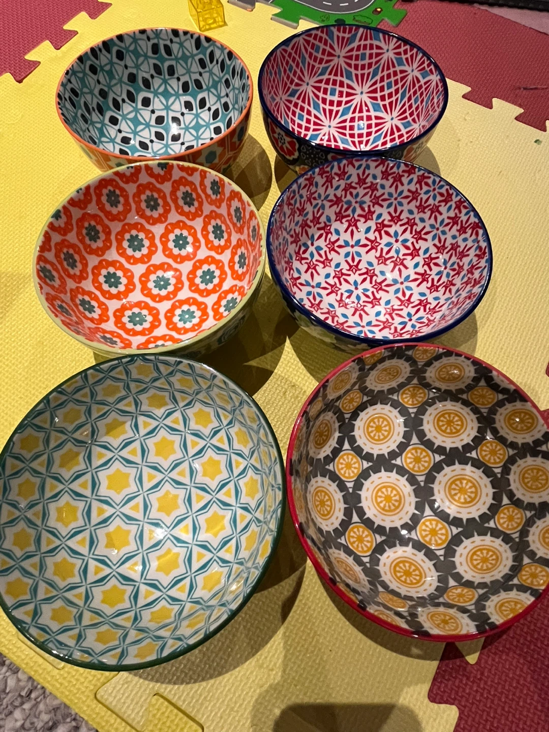 Set of 6 Patterned dinner Bowls - photo 2