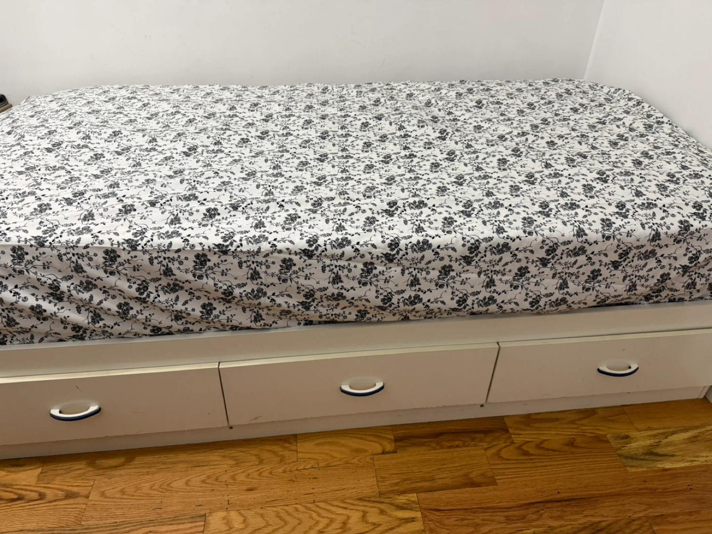 White Bed Frame with Storage Drawers - photo 5