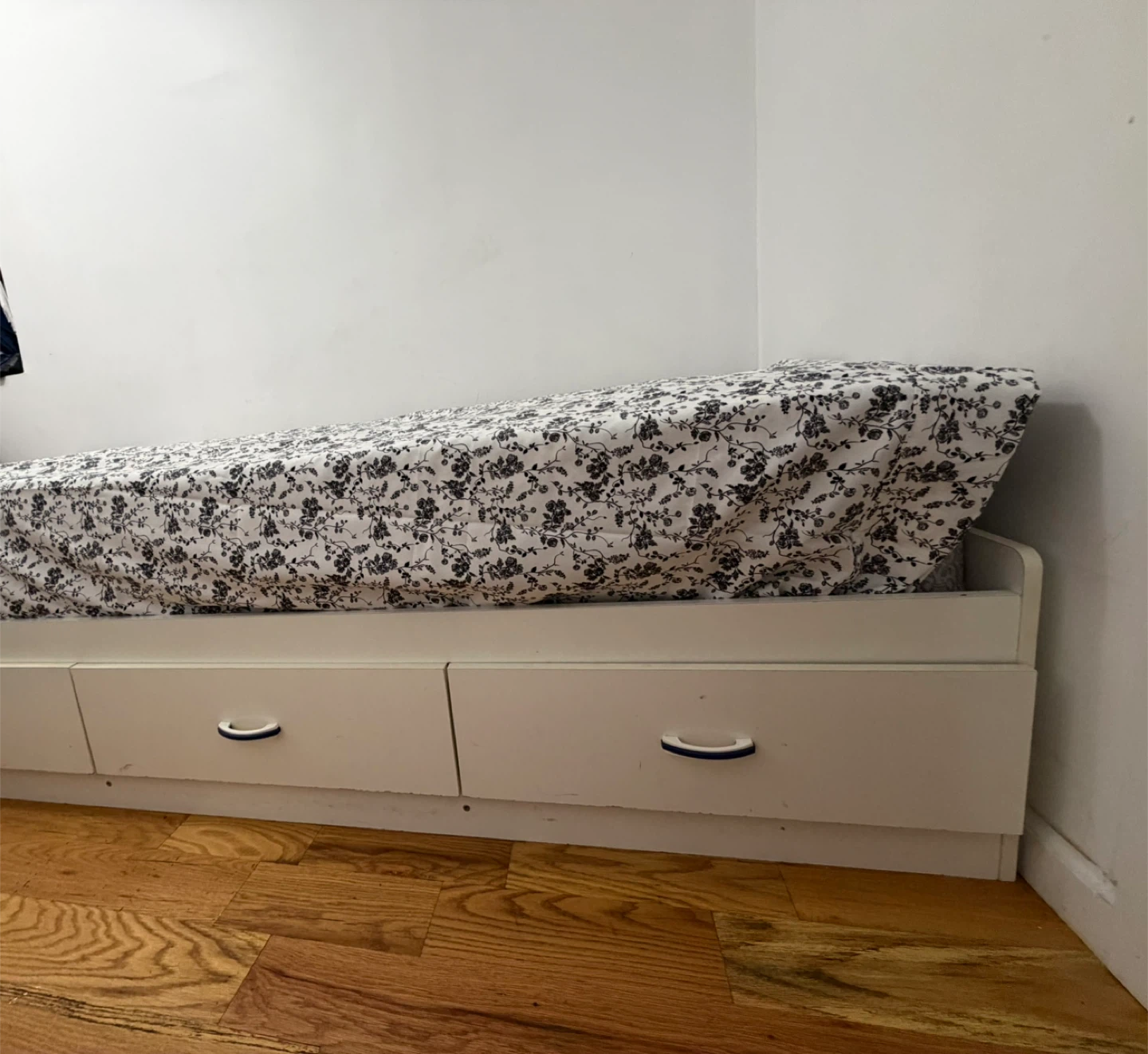 White Bed Frame with Storage Drawers - photo 2