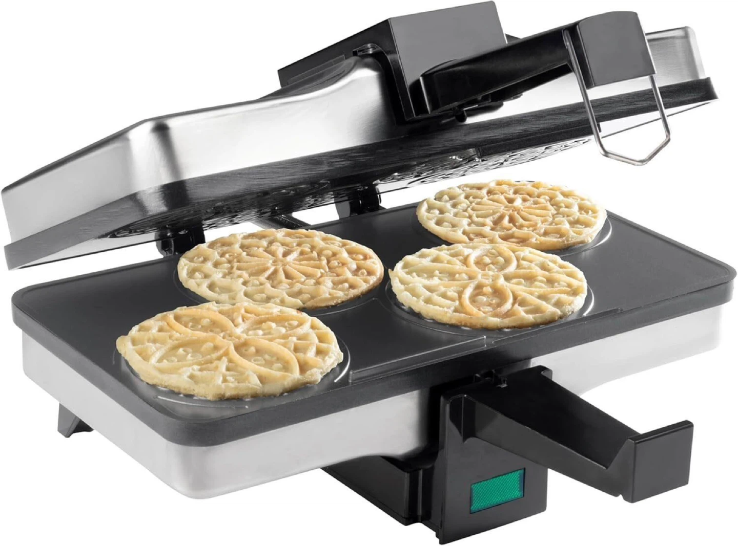 Mini Pizzelle Waffle Iron 4 Cookies at Once