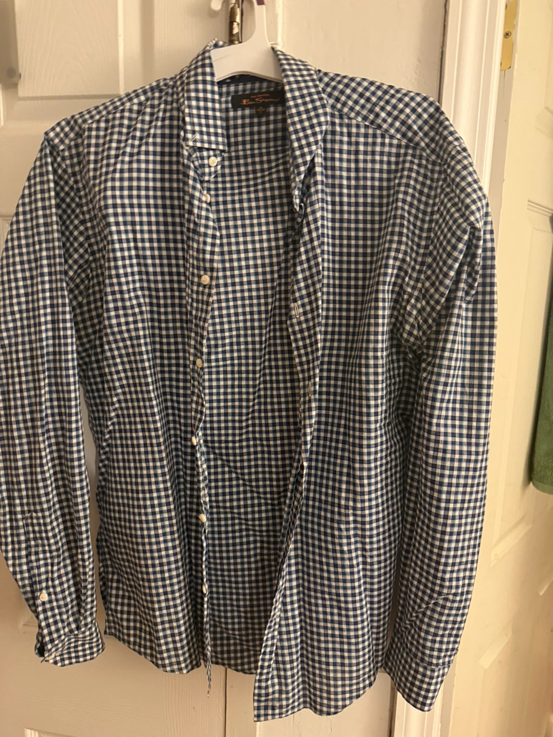 Ben Sherman Blue Gingham Button Down Shirt