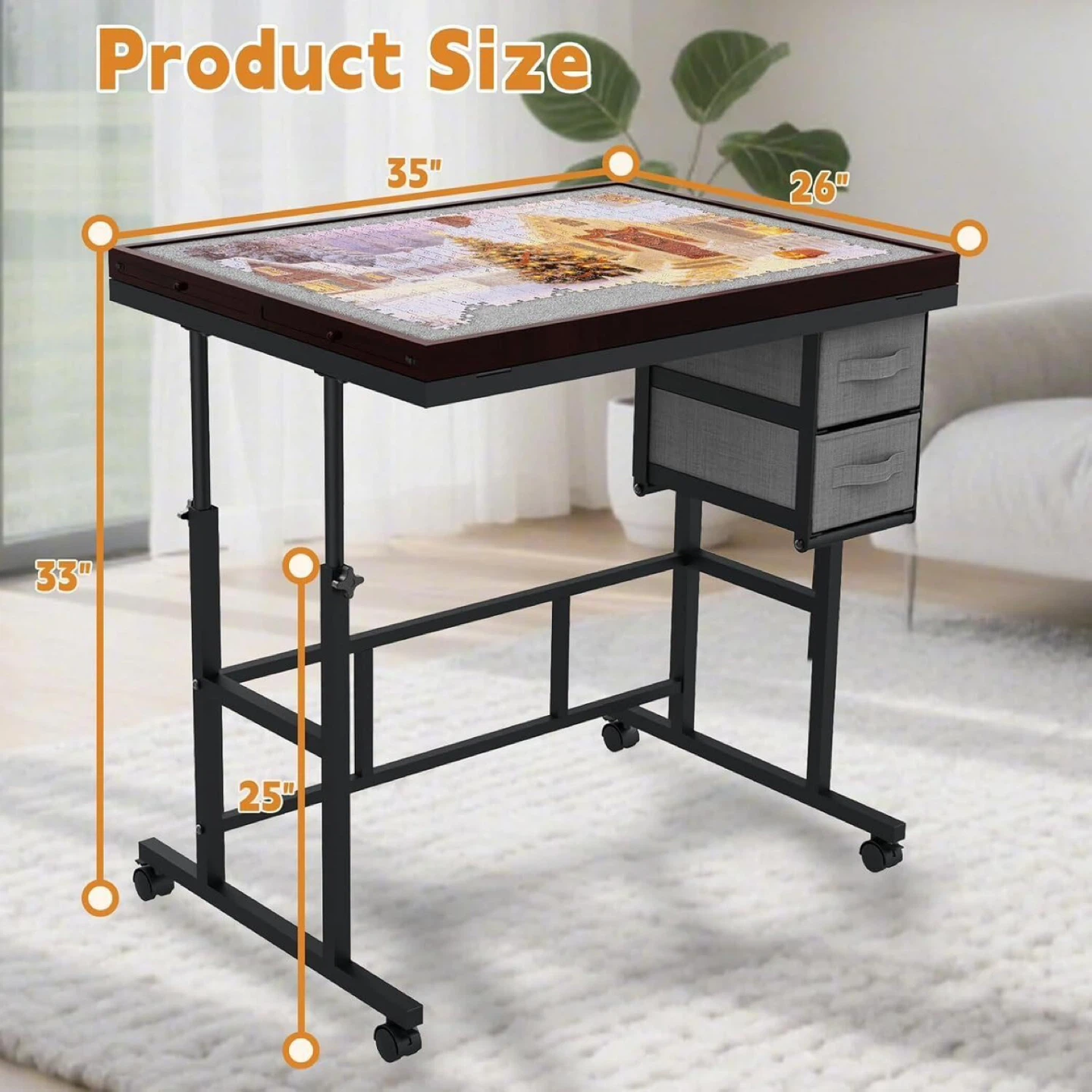 New Opdn Box-Jigsaw Puzzle Table with Drawers, 1500pcs