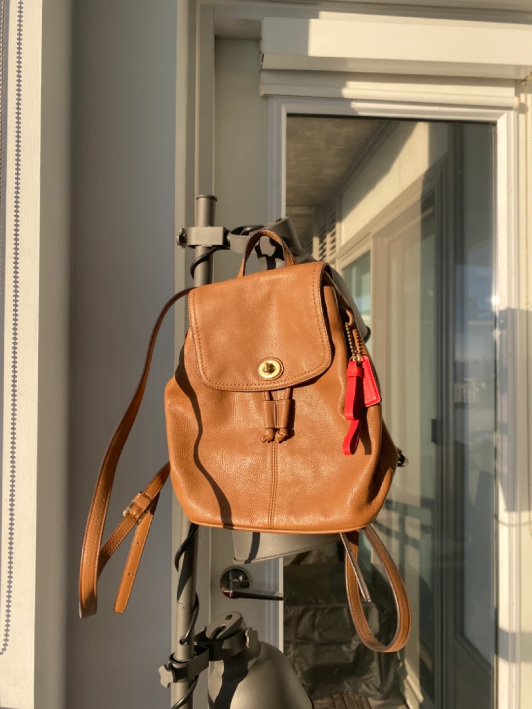 Coach Brown Leather Backpack