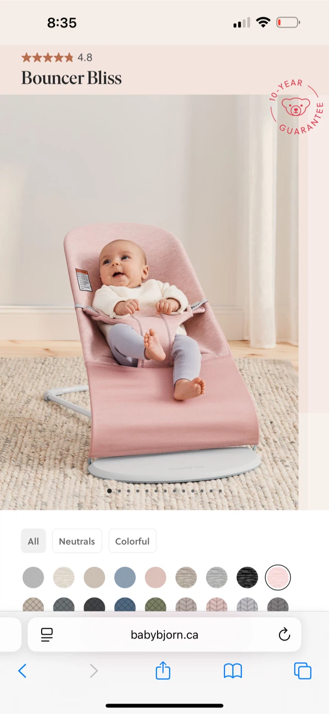 BabyBjorn Bouncer Bliss - Pink - photo 5