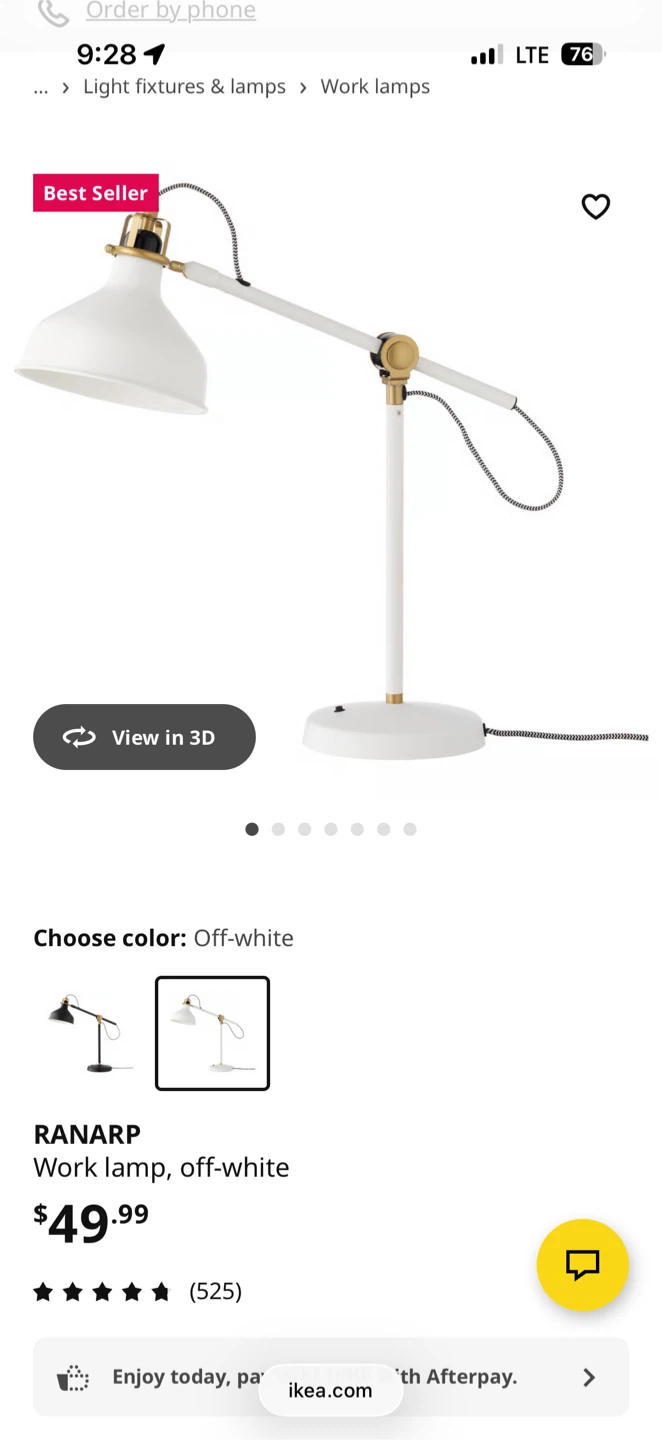 IKEA RANARP Off-White Work Lamp - photo 3