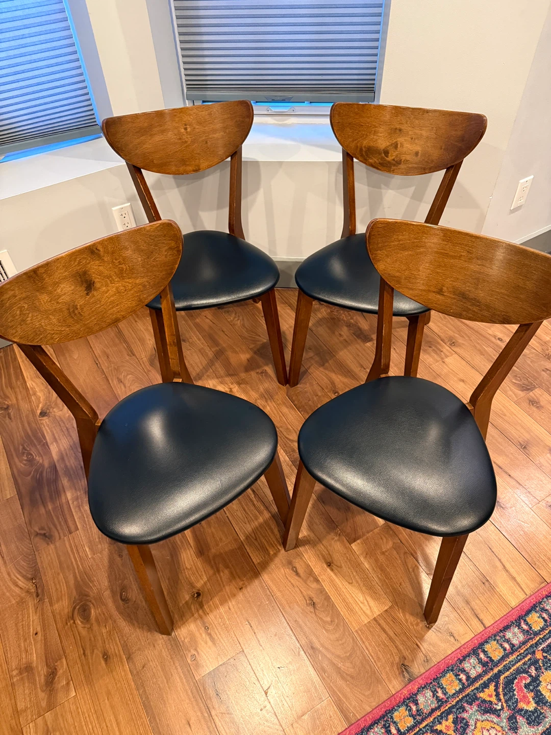 Set of 4 Wooden Dining Chairs