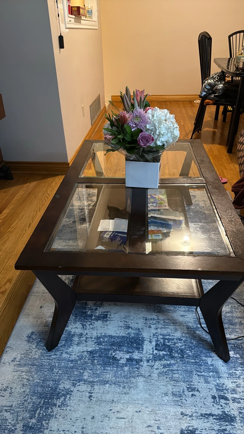 Glass Top Coffee Table - photo 2