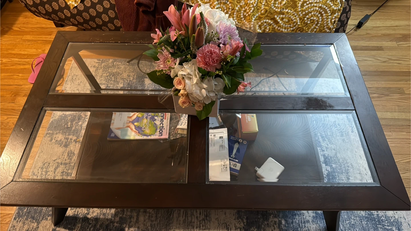 Glass Top Coffee Table