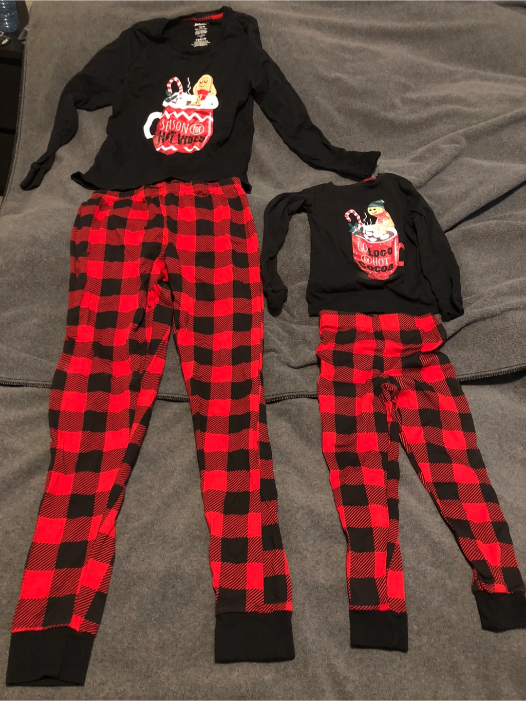 Matching Pajama Set - Black & Red Plaid