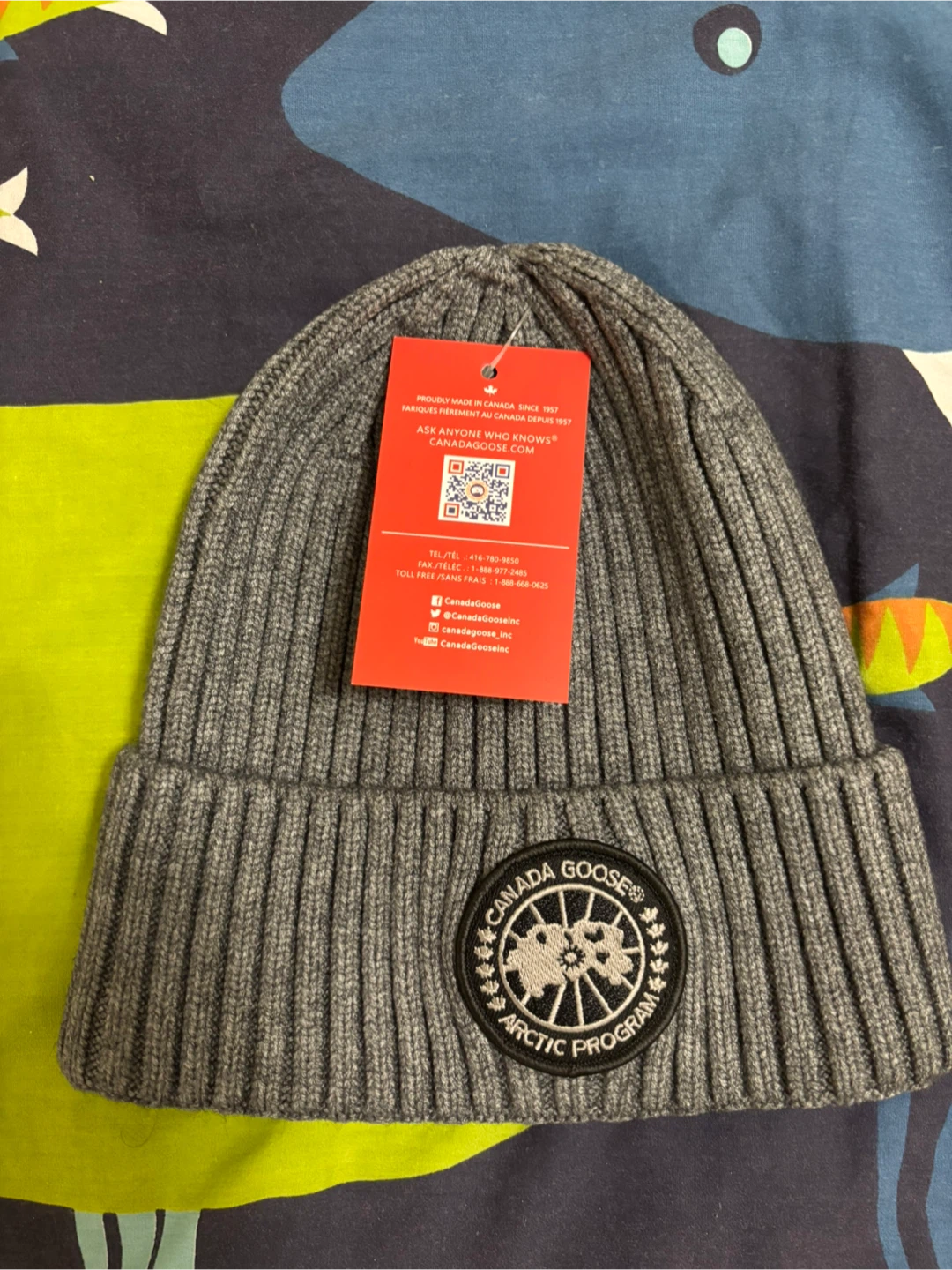 Canada Goose Toque - Grey and Navy - photo 3