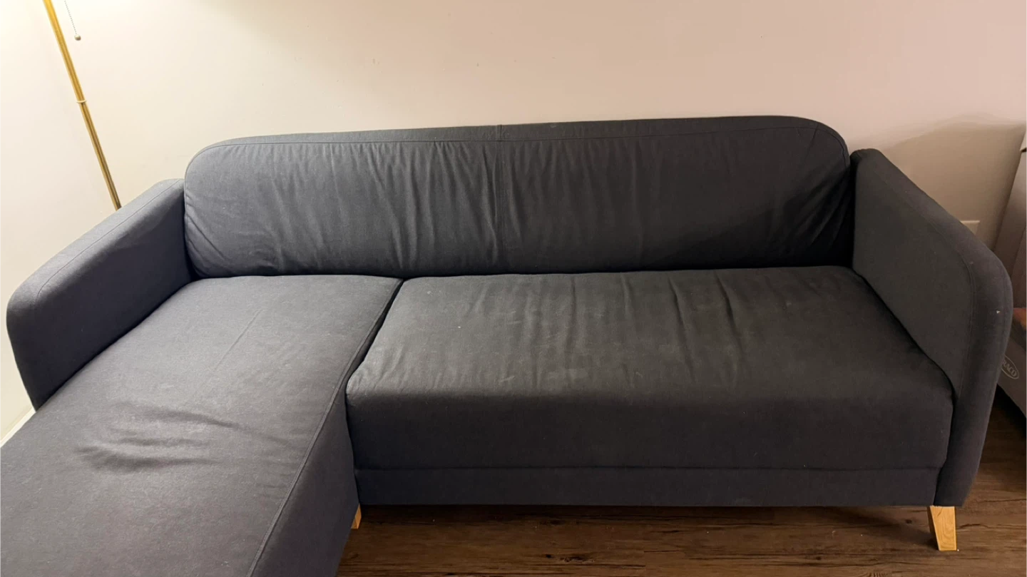 IKEA Linanas Sofa with chaise/Vissle dark gray - photo 4