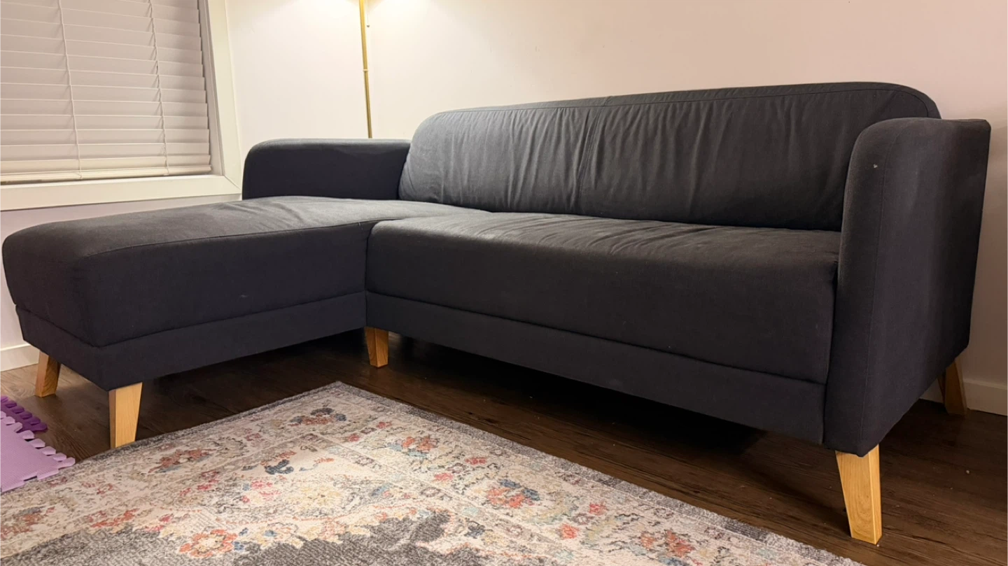 IKEA Linanas Sofa with chaise/Vissle dark gray