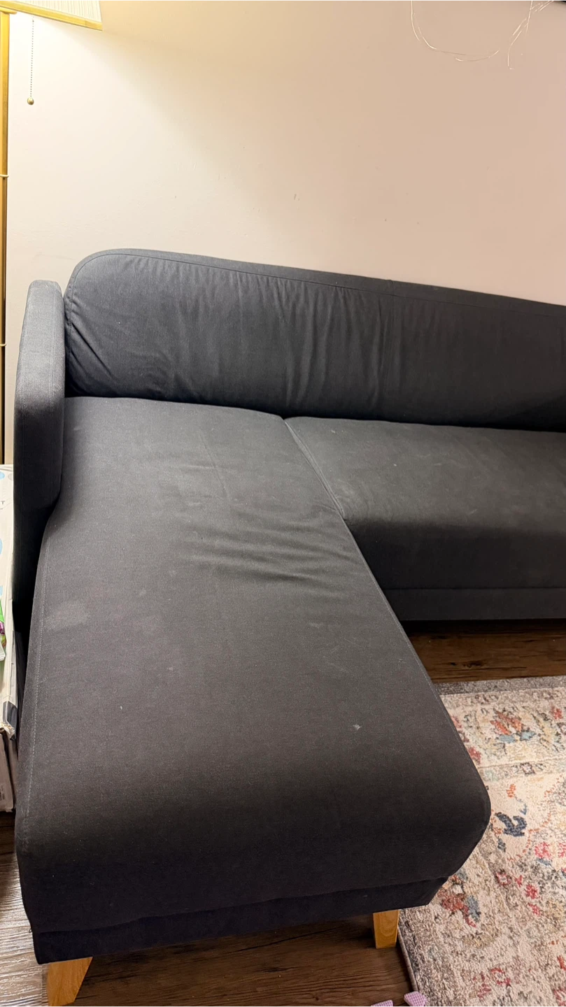 IKEA Linanas Sofa with chaise/Vissle dark gray - photo 2