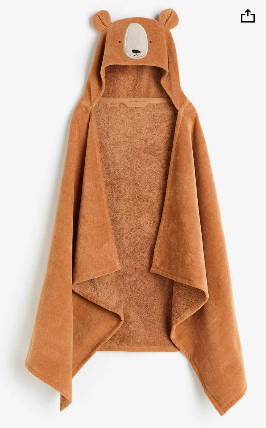 Bear hooded bathtowel