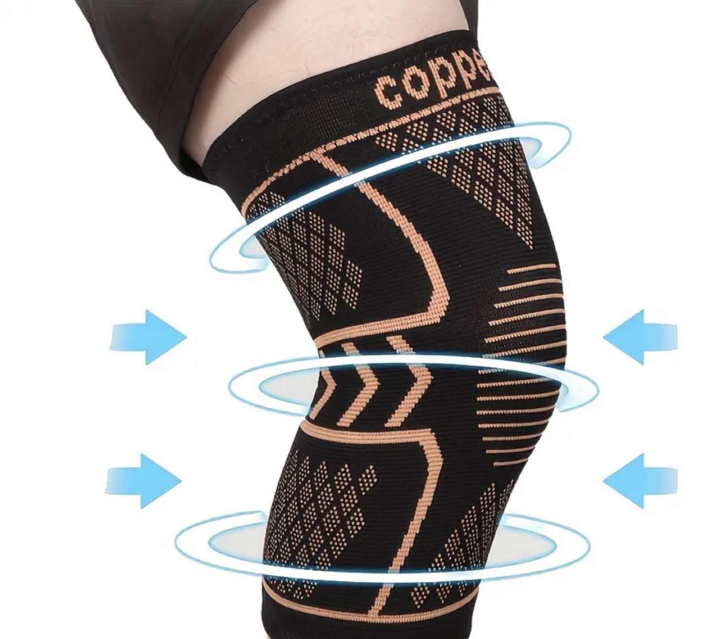 Brand New-Copper Knee Compression Sleeve - Size M - photo 2