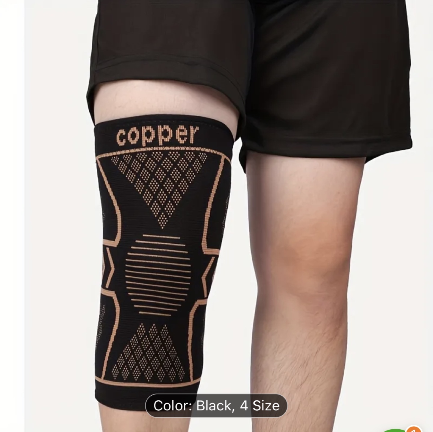 Brand New-Copper Knee Compression Sleeve - Size M - photo 4