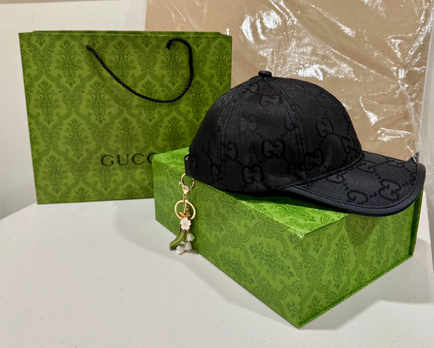 Gucci Black GG Canvas Baseball Hat - Includes Box!