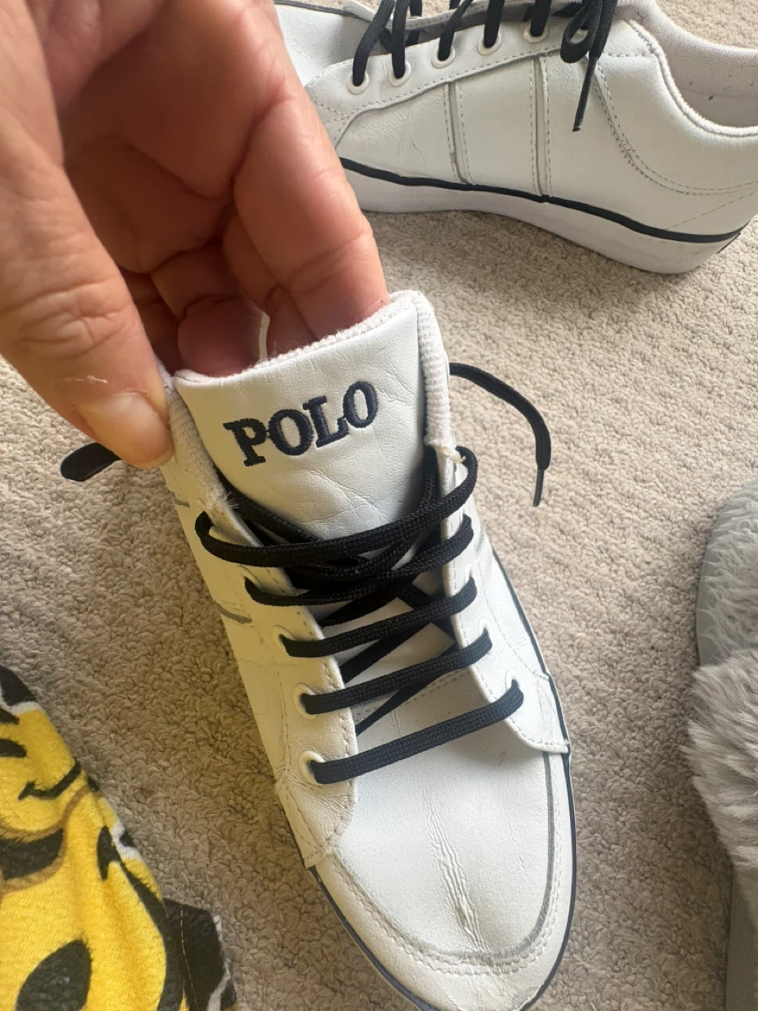 Polo Ralph Lauren White Leather Sneakers - Size 10