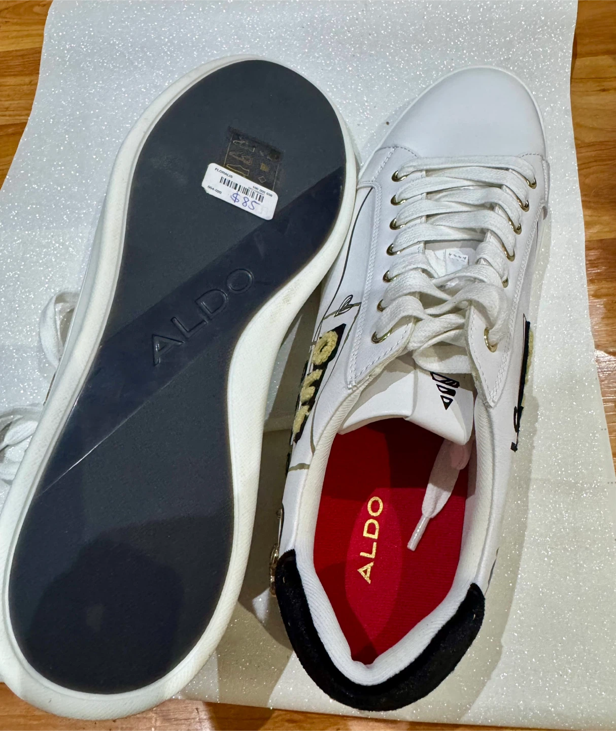 Aldo White Sneakers, Size 12 Men - photo 2