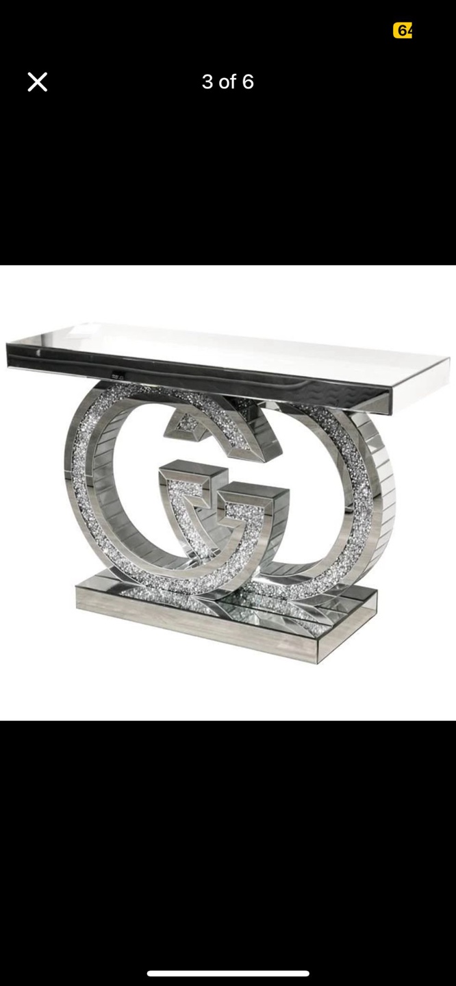 Gucci Inspired Mirrored Console Table little damage - photo 3