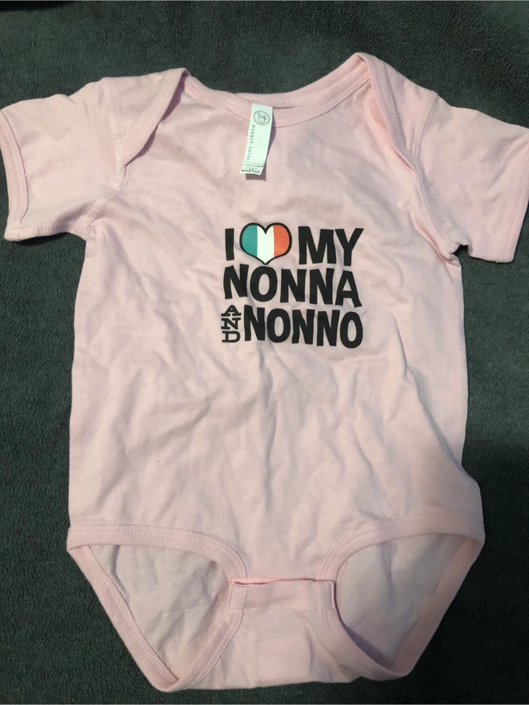 Pink Baby Onesie - I ❤️ My Nonna & Nonno - photo 2