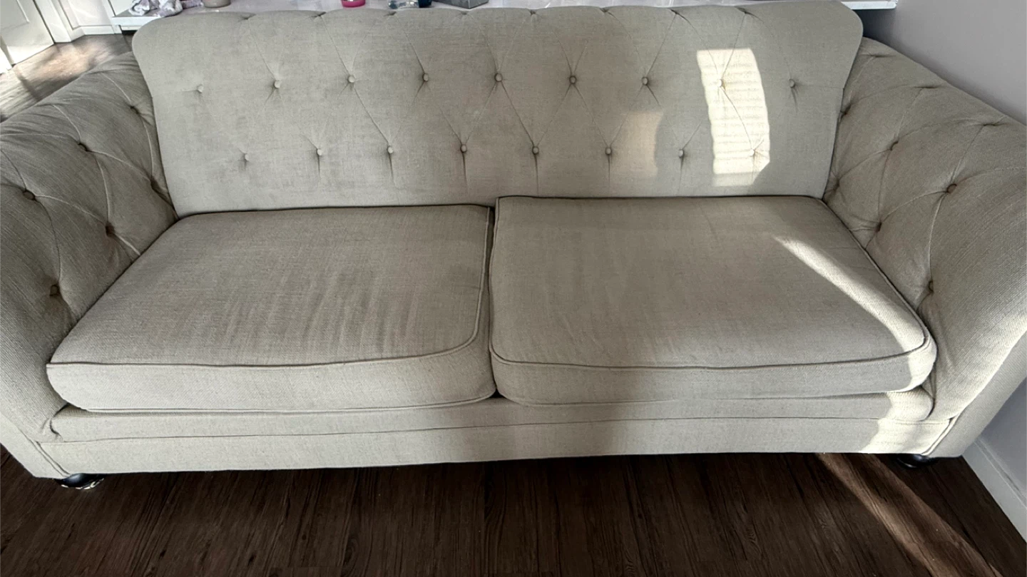 Tufted Loveseat Sofa - Neutral Colour