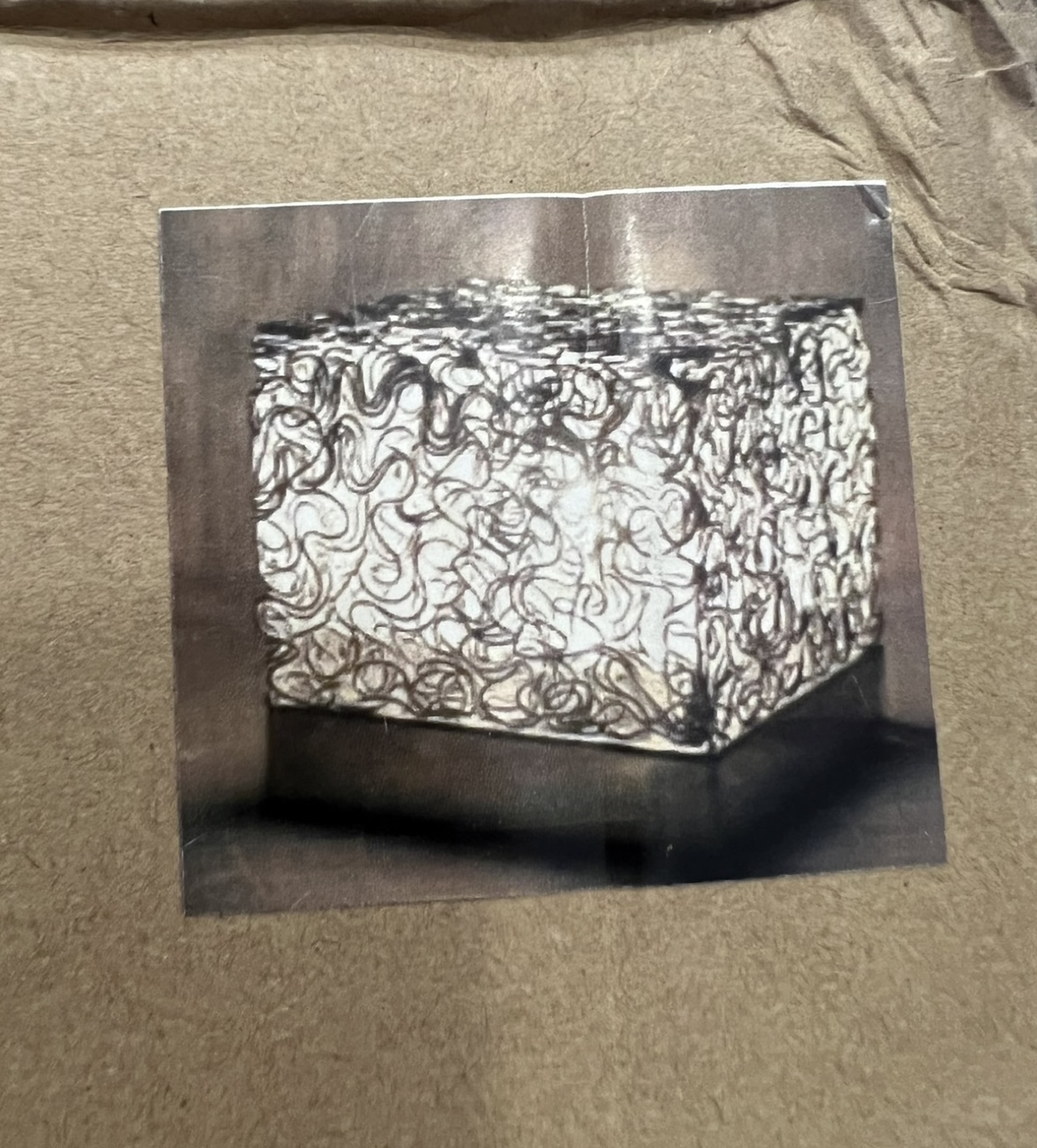 Silver Cube Accent  table Lamp small size - photo 3