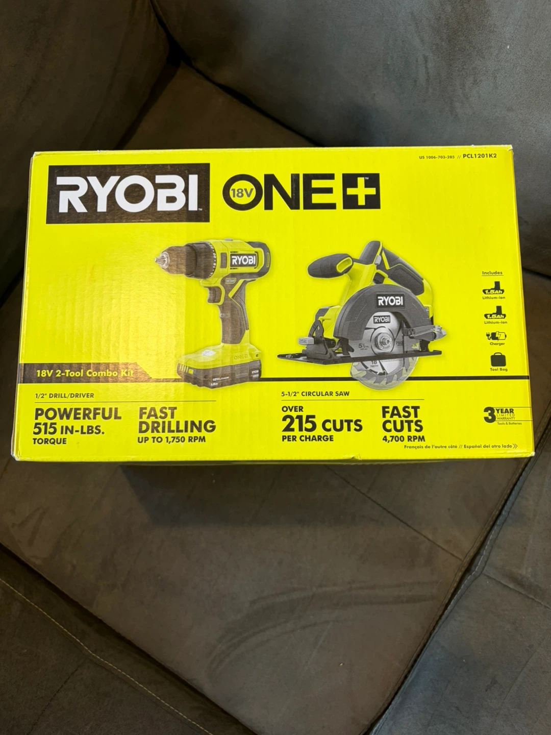 Ryobi ONE+ 18V 2-Tool Combo Kit - New