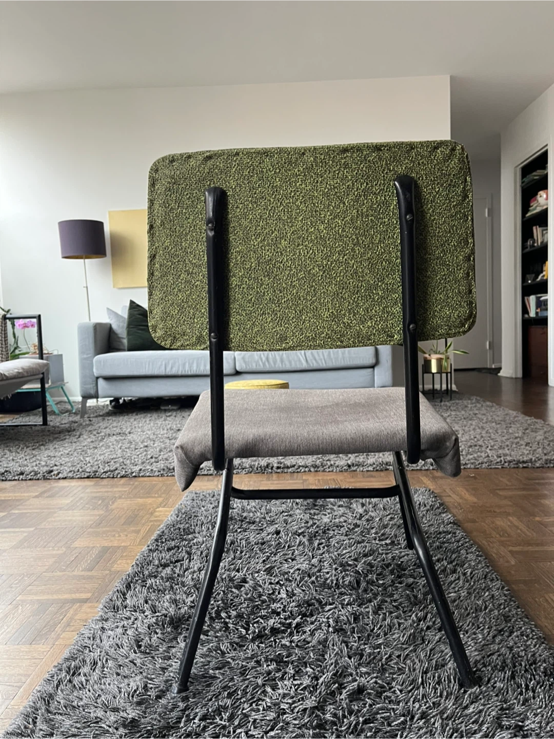 Vintage Green & Gray Accent Chair - photo 3