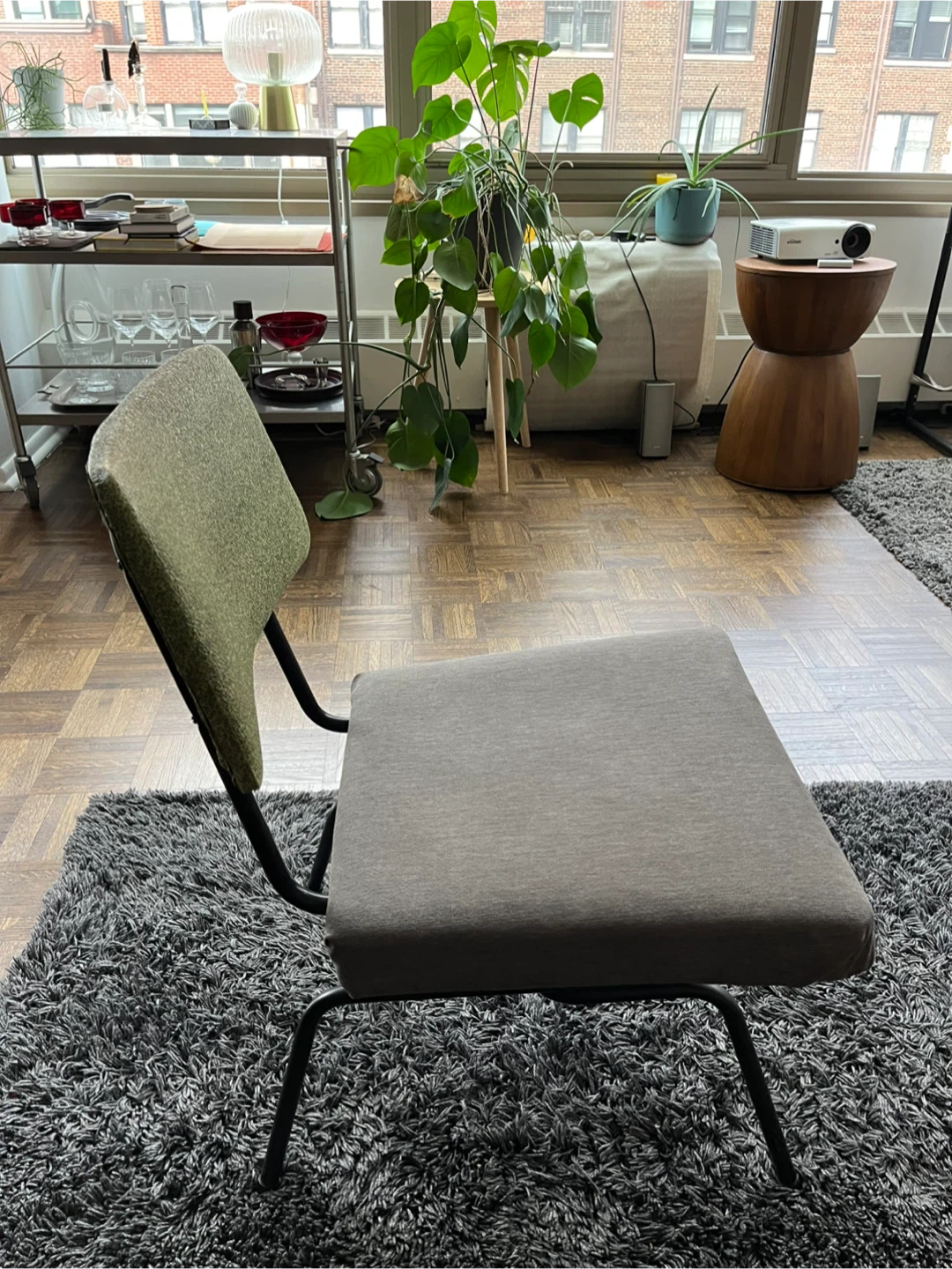 Vintage Green & Gray Accent Chair - photo 2