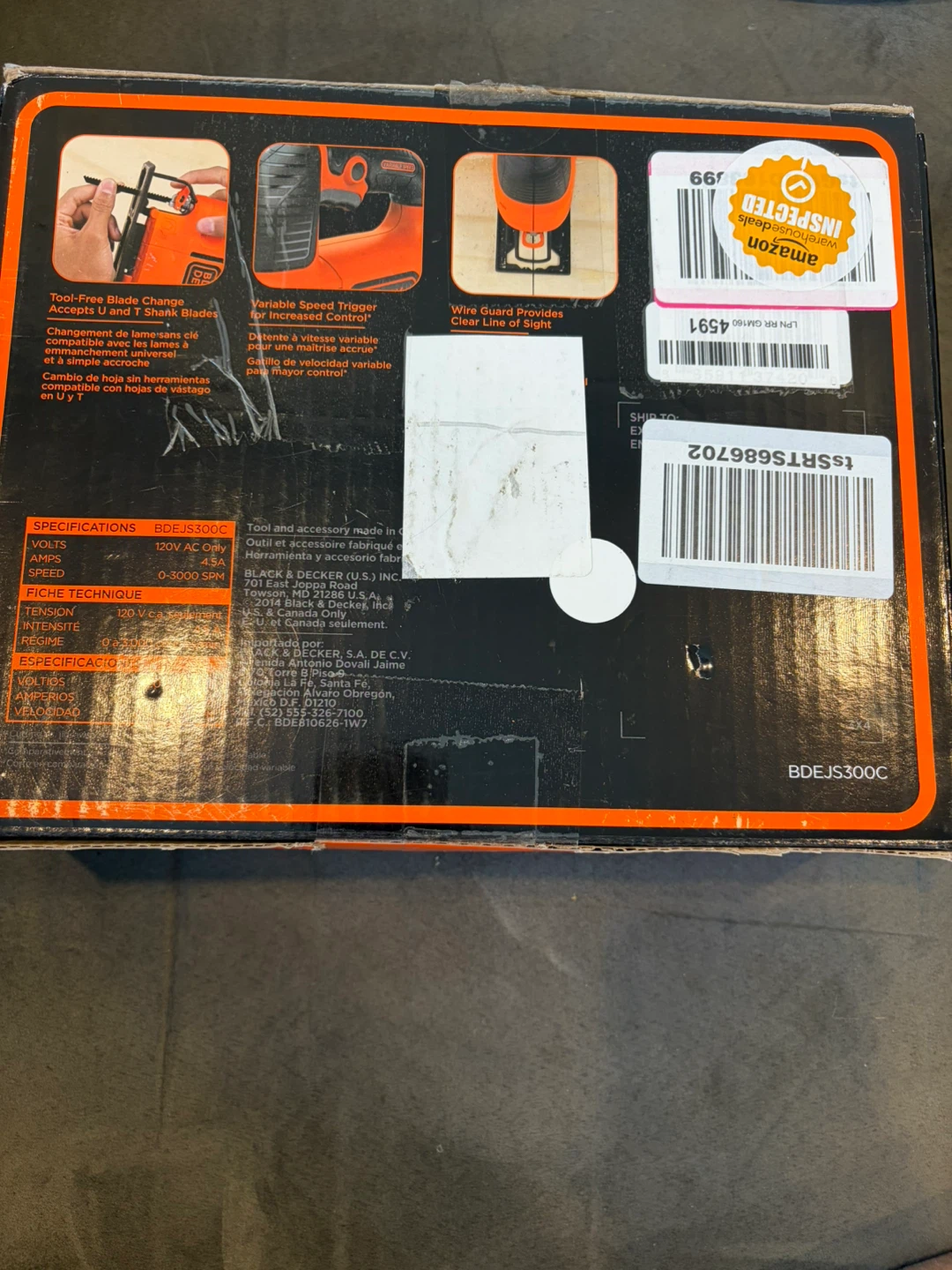 Black+Decker 4.5 AMP Jigsaw - Like New! - photo 3