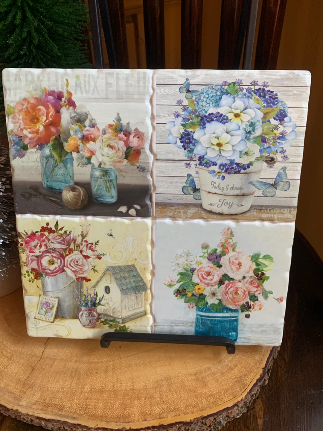 Garden Floral Tile Trivet - photo 2