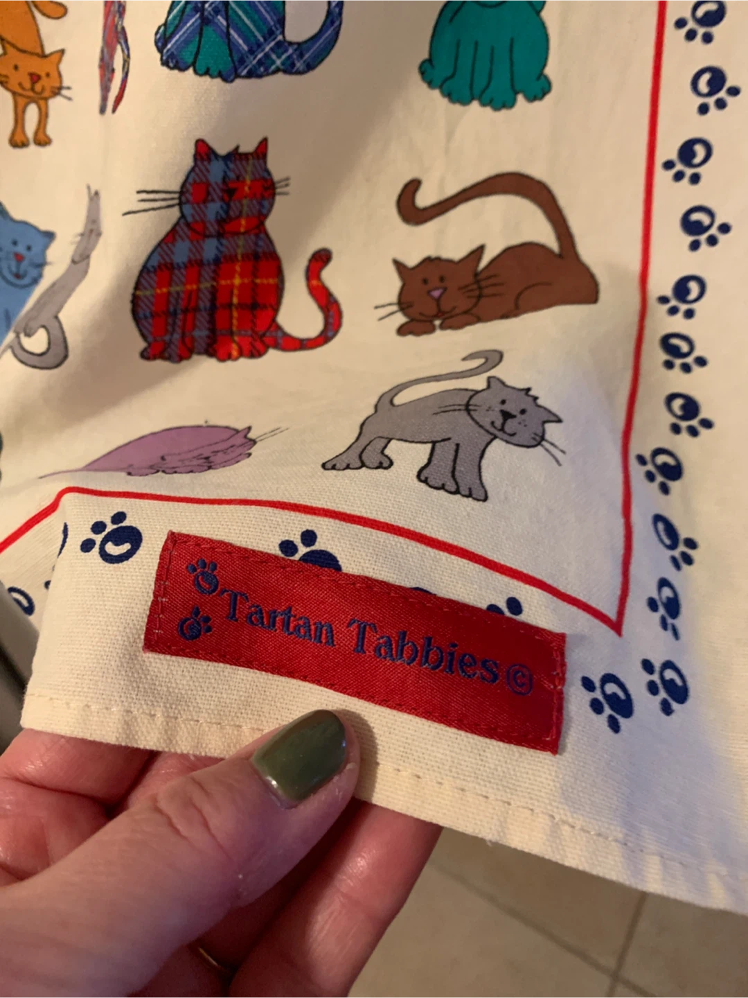 Tartan Tabbies Cotton Tea Towel - photo 2