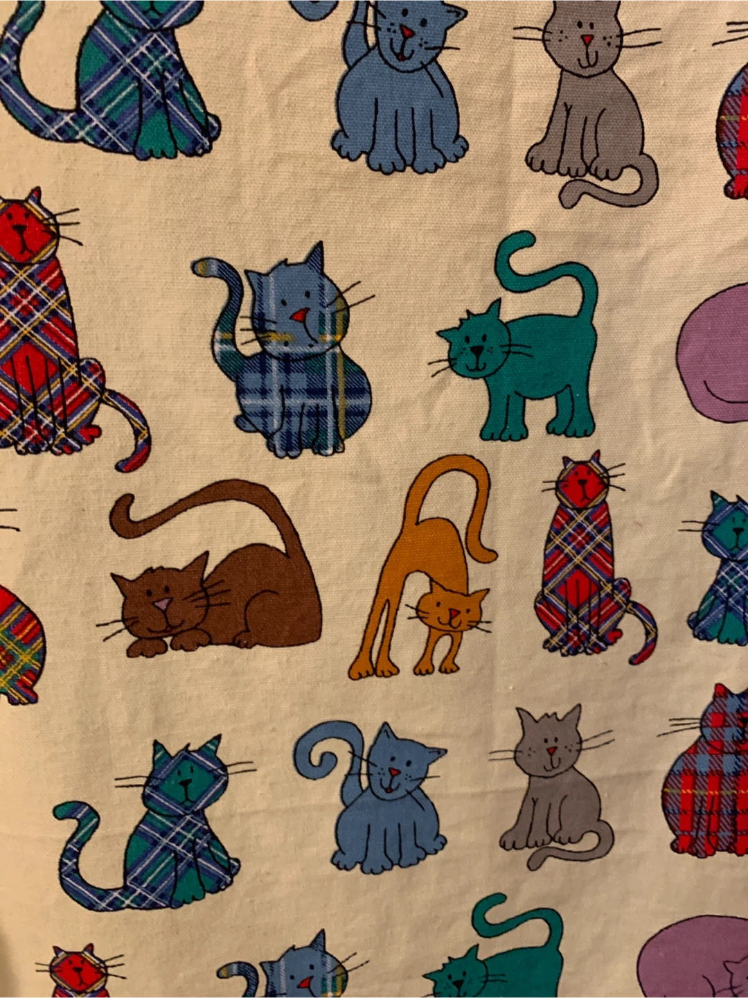 Tartan Tabbies Cotton Tea Towel - photo 3